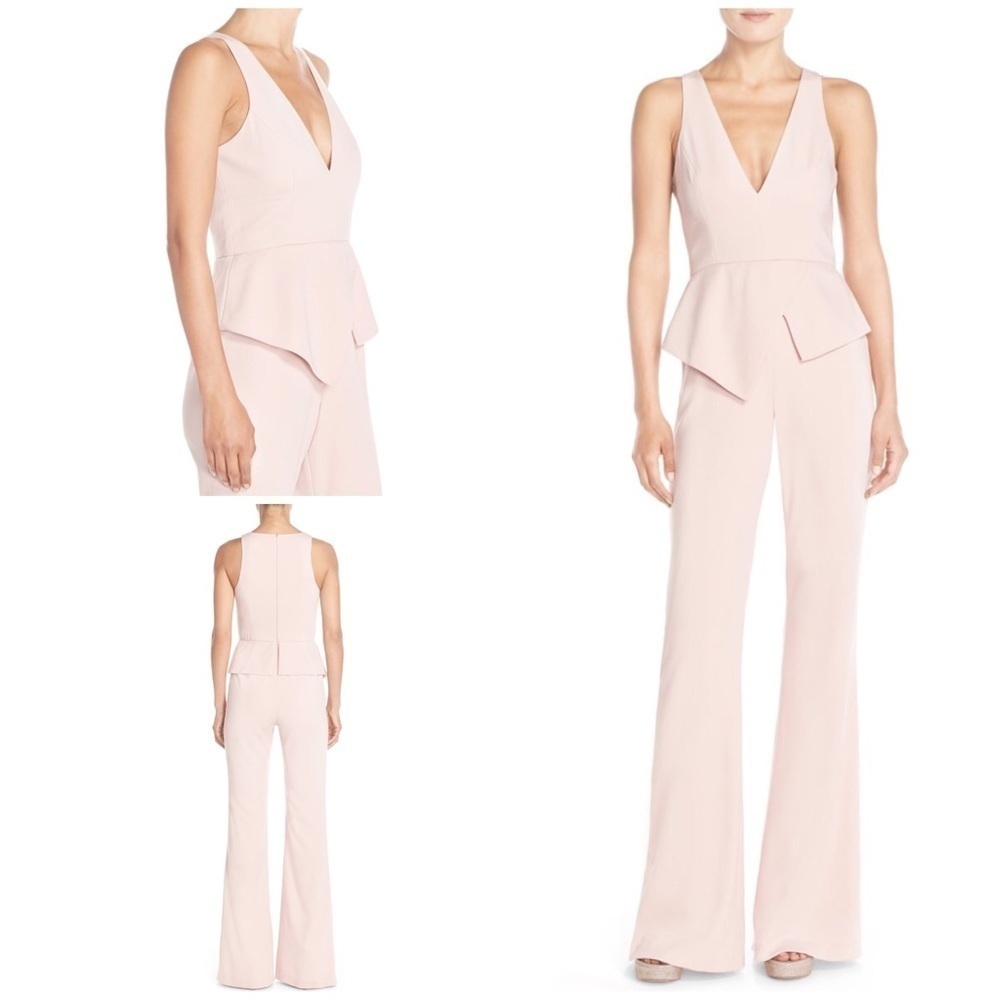 EUC Jay Godfrey McMurray Peplum Crepe Jumpsuit 2​​​​​​